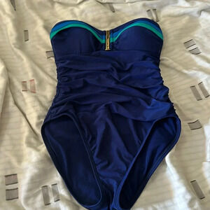 La Blanca Blue and Green One Piece Swimsuit